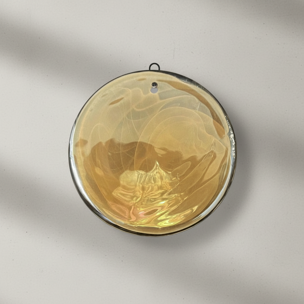 Murano Chandelier – 57 Gold Alabaster Glass Disks