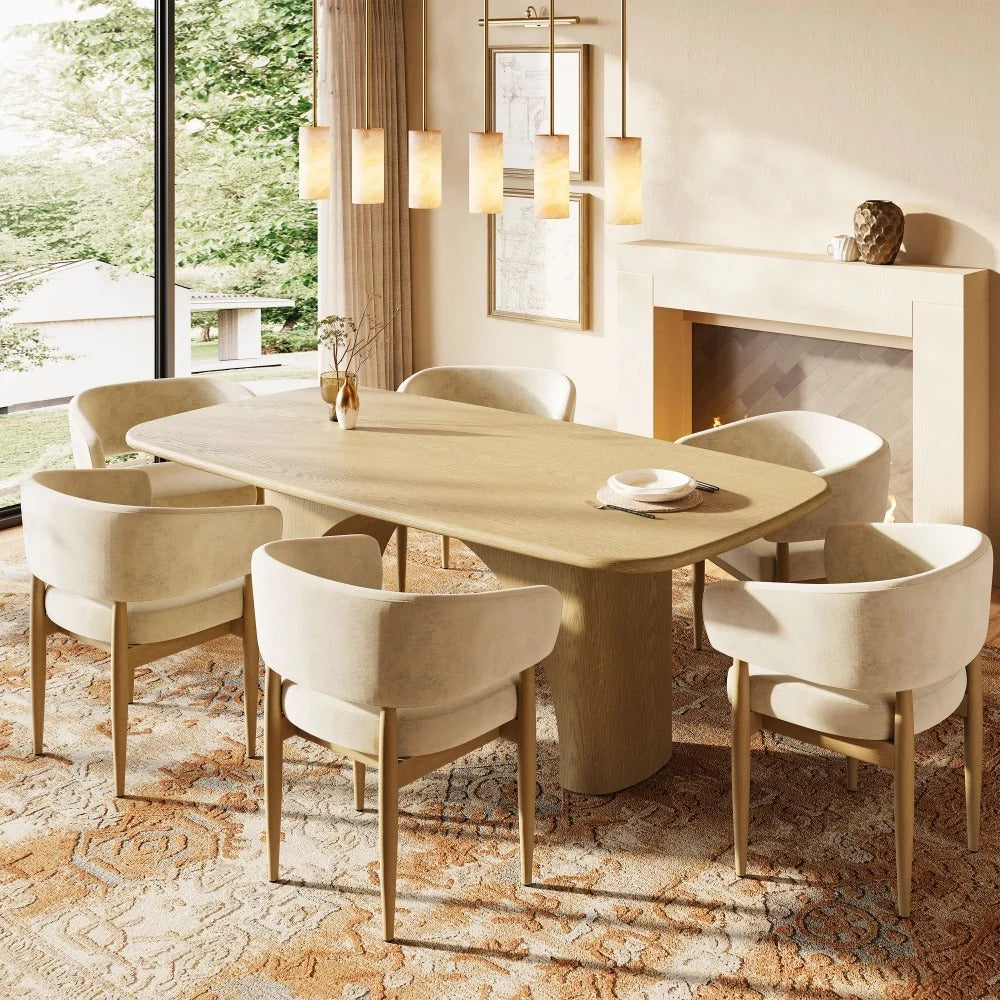 Arch Base Dining Table — Natural Oak