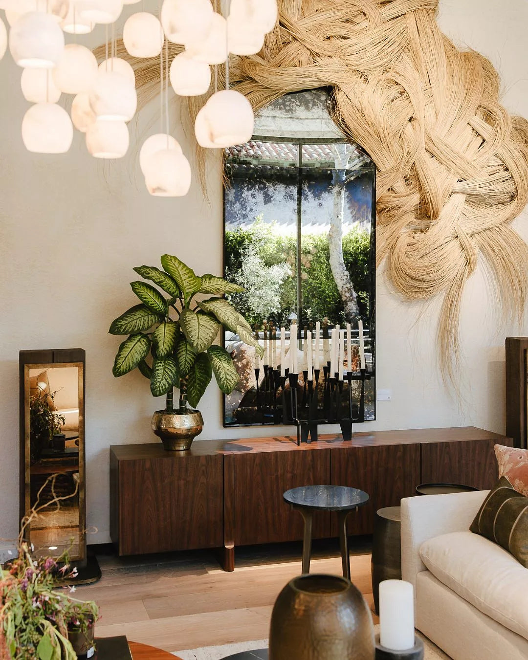 Arica Natural Alabaster Stone Chandelier