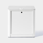 Fluted 2-Drawer Nightstand with Charging Port — White