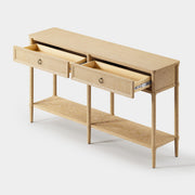 French Oak Turned-Leg Console Table