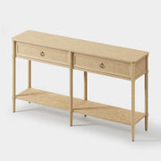 French Oak Turned-Leg Console Table
