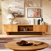 Solid Oak Media Console with Drawers