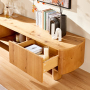 Solid Oak Media Console with Drawers