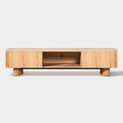 Solid Oak Media Console with Drawers