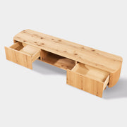 Solid Oak Media Console with Drawers