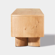 Solid Oak Media Console with Drawers